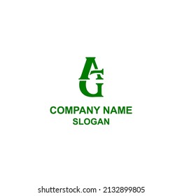 AG letter initial logo, capital letter in unique shape.	

