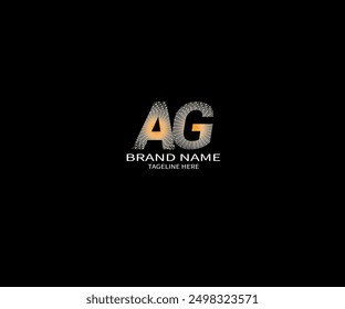 AG letter logo design with a circle shape AG Logo design. AG letter logo creative design. AG unique design.