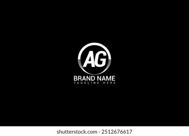 Diseño de logotipo de letra AG con forma de círculo Diseño de logotipo AG. Diseño creativo del logotipo de la carta del AG. Un diseño único.