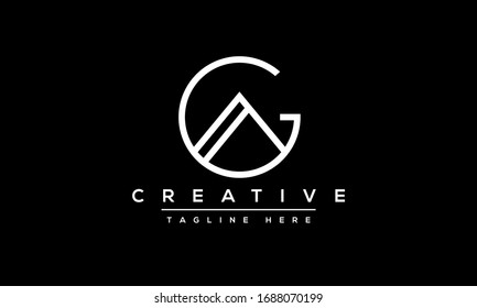 Diseño del logotipo de la carta AG. Ilustración vectorial del icono Creative Modern A G Letters.