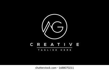 AG Letter Logo Design. Creative Modern A G Letters icon vector Illustration.