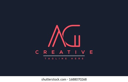 Logo-Design der AG-Letter Creative Modern A G Letters Symbol Vektorillustration Illustration.