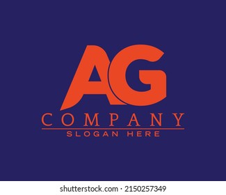 Diseño del logotipo de la carta AG. Icono creativo moderno vector Ilustración. EPS 10.