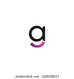 Diseño del logotipo de la carta AG. Ilustración vectorial del icono Creative Modern A G Letters.