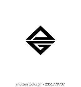 AG Letter Logo Design with Creative Modern Trendy Typography and Black Colors.