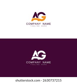 AG Letter Logo Design. Creative Modern A G Letters icon vector Illustration.