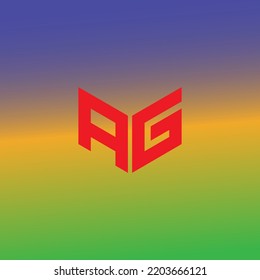 Logo-Design der AG in Illustrator. Vektorlogo, kalligraphische Designs für Logo, Poster, Einladung, etc.