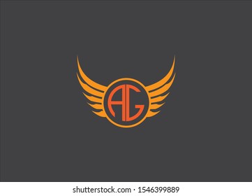 AG letter logo design image - vector 