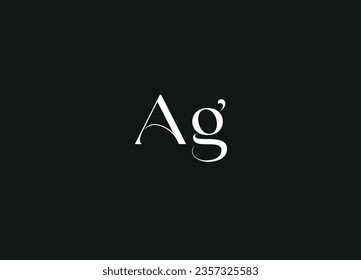 AG letter logo design and initial logo