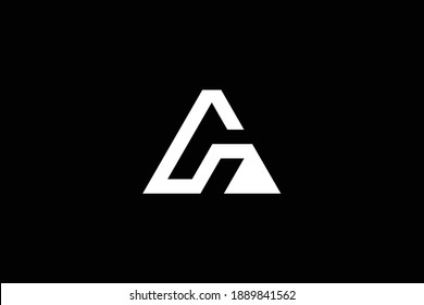 AG letter logo design on luxury background. GA monogram initials letter logo concept. AG icon design. GA elegant and Professional white color letter icon design on black background.