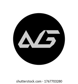 AG Letter Logo Design With Simple style
