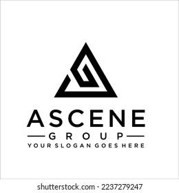 Plantilla de diseño de logotipos de letras GA