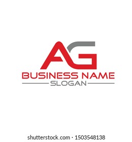 AG Letter Logo Design Vector Template