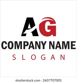 AG Letter Logo Design Vector Illustration, AG initial monogram with letter creative logo