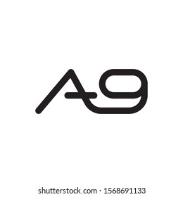 AG letter logo template vector icon design