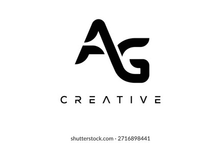 AG Letter Monogram Logo for Modern Creative Brand Identity
