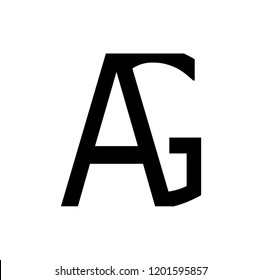 ag letter vector logo