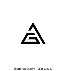 AG LETTER VECTOR LOGO ABSTRACT