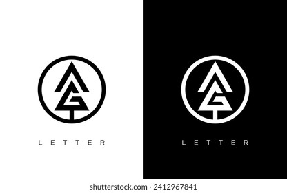 ag letter vector logo abstract template