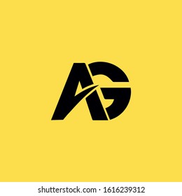 ag letter vector logo design