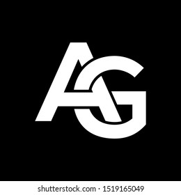 AG letter vector logo template