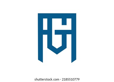 AG letter vector logo template, initial letter AG.