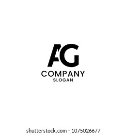 AG letter vector logo. uppercase monogram logo.