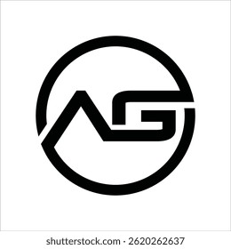 AG Lettermark – Minimal Elegant Typography Symbol Vector
