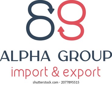 AG Letters Logo. import  export Design Vector with alpha group logo.