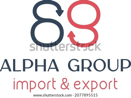 AG Letters Logo. import  export Design Vector with alpha group logo.
