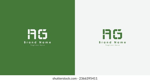 AG Letters vector logo design
