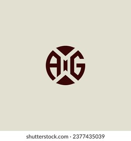 Geometrisches anfängliches Logo der AG-Linie in hochwertigem professionellem Design, das gut in allen Printmedien drucken kann
