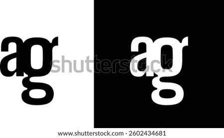 ag logo, black and white background 