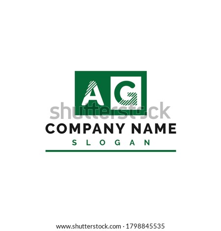 AG Logo Design. AG Letter Logo Icon Vector Illustration - Vector