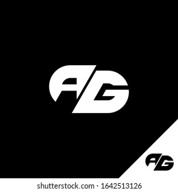 AG logo design, Letter AG Initial logo on round shape. Logo for game, community or business.