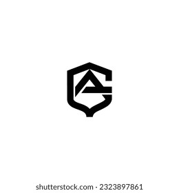 Diseño del logotipo de AG o logotipo de seguridad de AG
