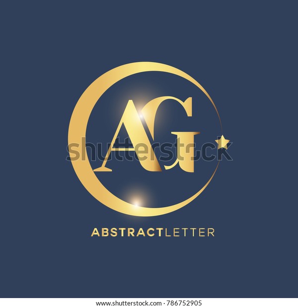 Ag Logo Design Template Luxury Gold Stock Vector Royalty Free 786752905