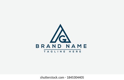 AG Logo Design Template Vector Graphic Branding Element.