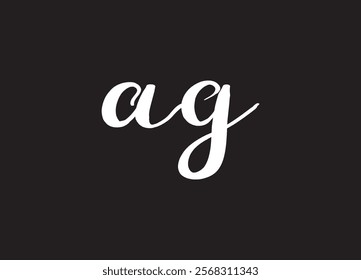 AG Logo Design Template Vector Graphic Branding Element.
