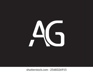 AG Logo Design Template Vector Graphic Branding Element.
