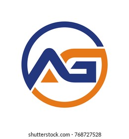 AG logo design template vector illustration