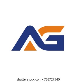 AG logo design template vector illustration