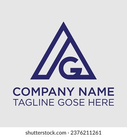 AG logo design. Vector illustration, AG company group linked letter logo, ag letter vector logo, AG logo initial letter design template vector illustration, Alphabet letter icon or GA Letters 