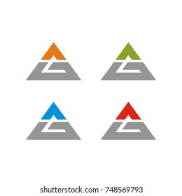 AG logo or G logo initial letter design template vector