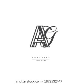 ag logo, ga. abstract with elegant and unique lines