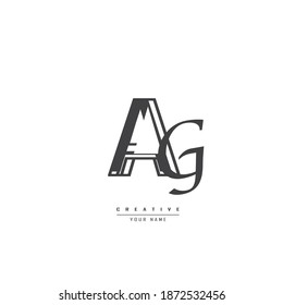 ag logo, ga. abstract with elegant and unique lines