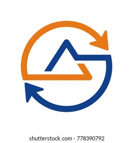 AG logo, GA logo, AS or SA logo design template vector illustration