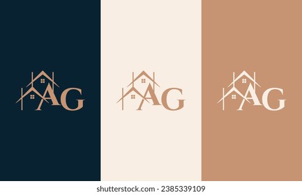 AG logo with a home form element which means a real estate company