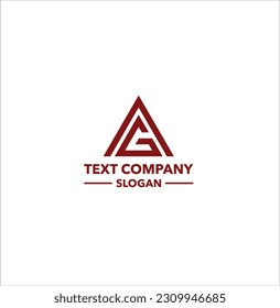 AG Logo Icon Triangle Simple Vector Modern. Simple Logo Vector Cahnge Colours