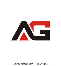 AG logo initial letter design template vector